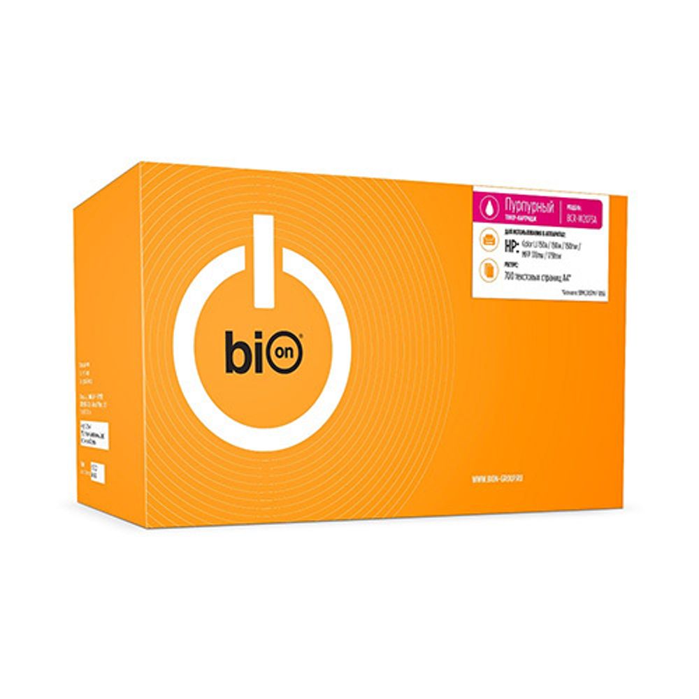Картридж Bion BCR-W2073A для HP Color Laser 150a/150w/150nw/MFP 178nw/179fnw, Пурпурный, с чипом Картридж Bion BCR-W2073A для HP Color Laser 150a/150w/150nw/MFP 178nw/179fnw, Пурпурный, с чипом
