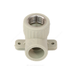 Угольник PP-R комбинированный серый Дн 20х3/4" ВР с креплением VALFEX 10120225Г