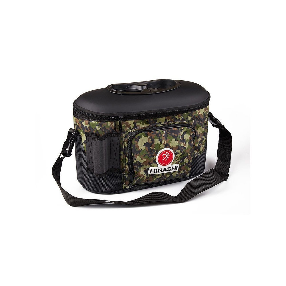 Термокан рыболовный HIGASHI Live bait box 7.5L#Green Digital Camo