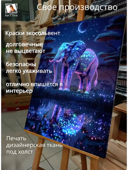 Картина "Звёздный странник", для интерьера 50х70см 1шт., на деревянном подрамнике