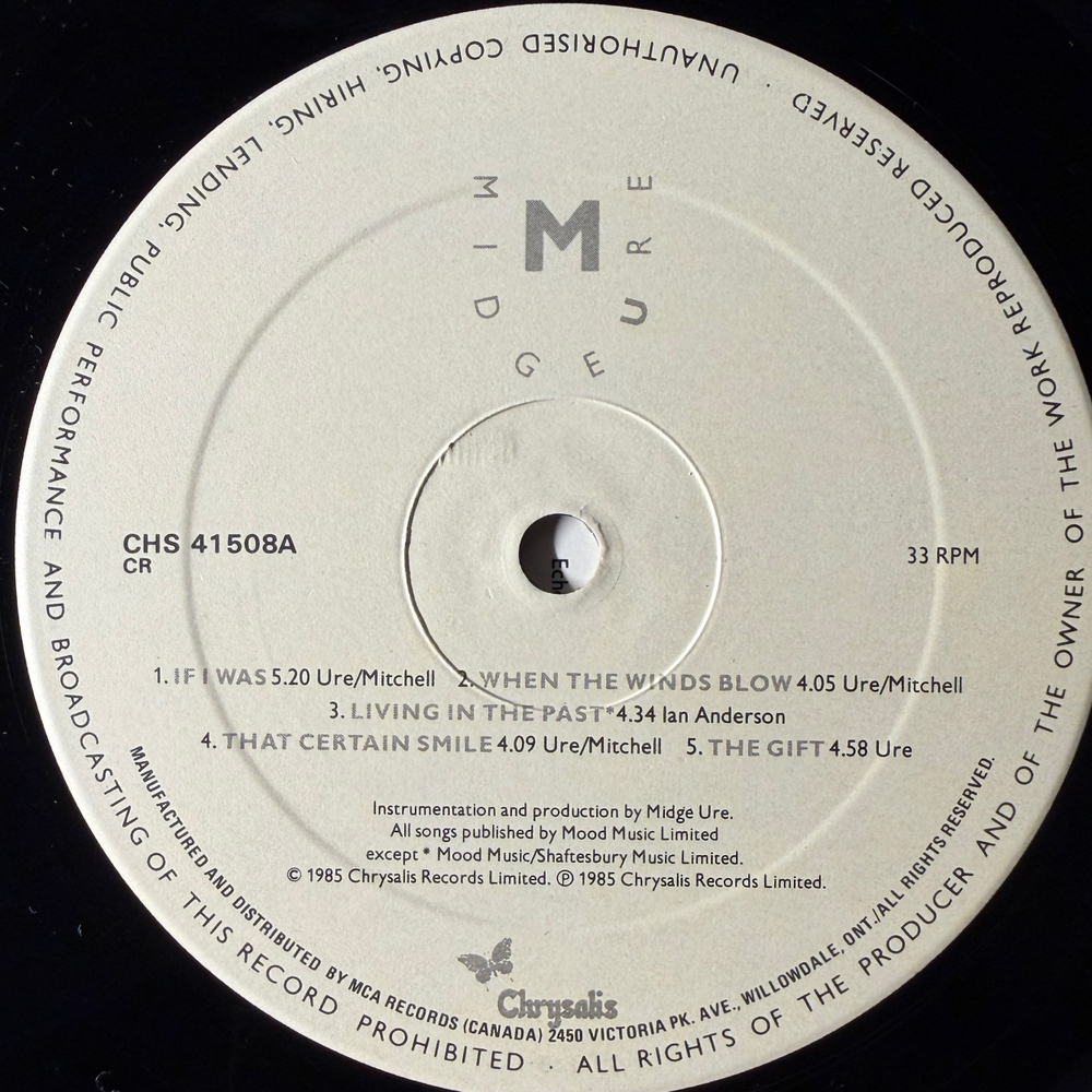 Midge Ure - The Gift (Канада 1985г.)