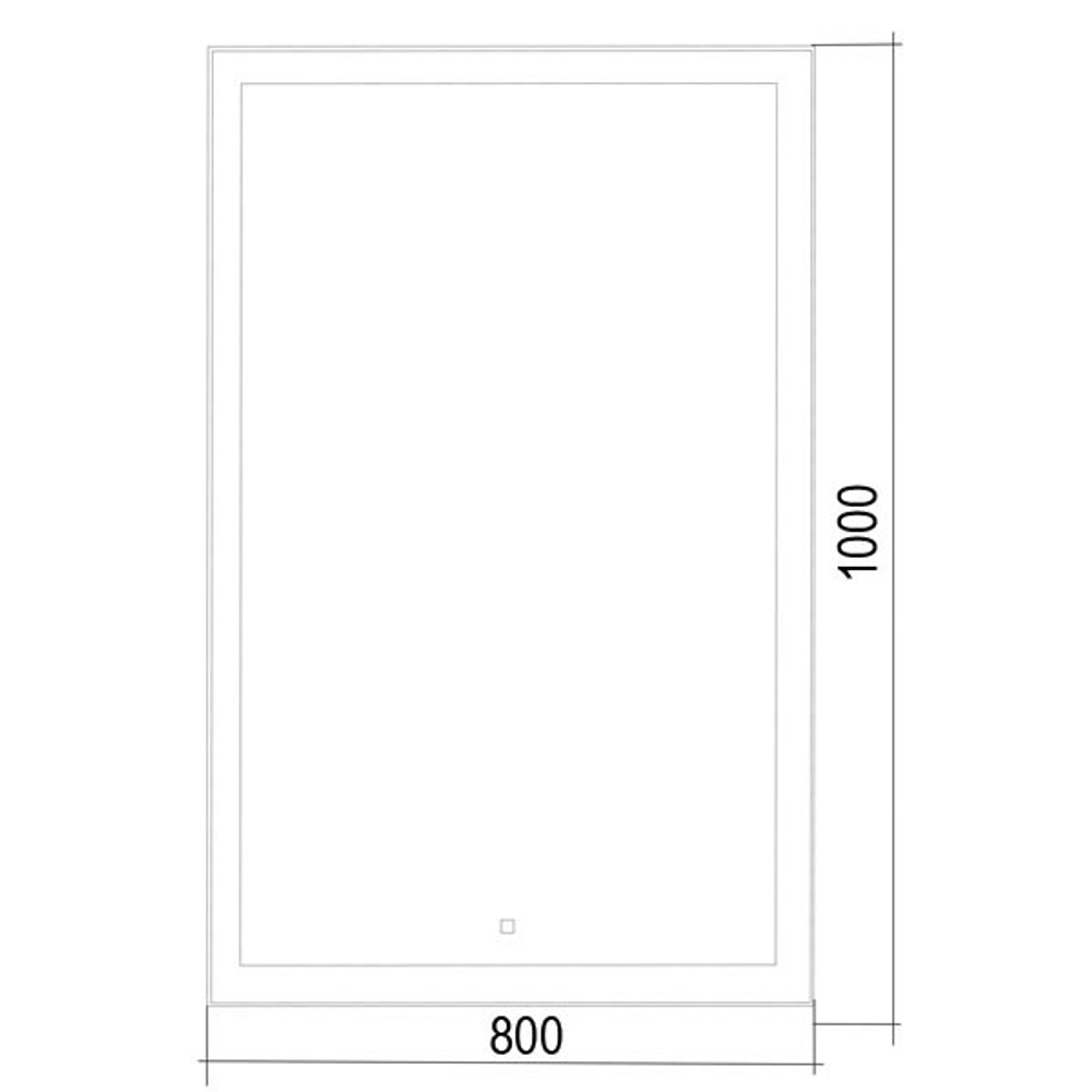 Зеркало Azario Сантана 80 см LED-00002389 с подсветкой