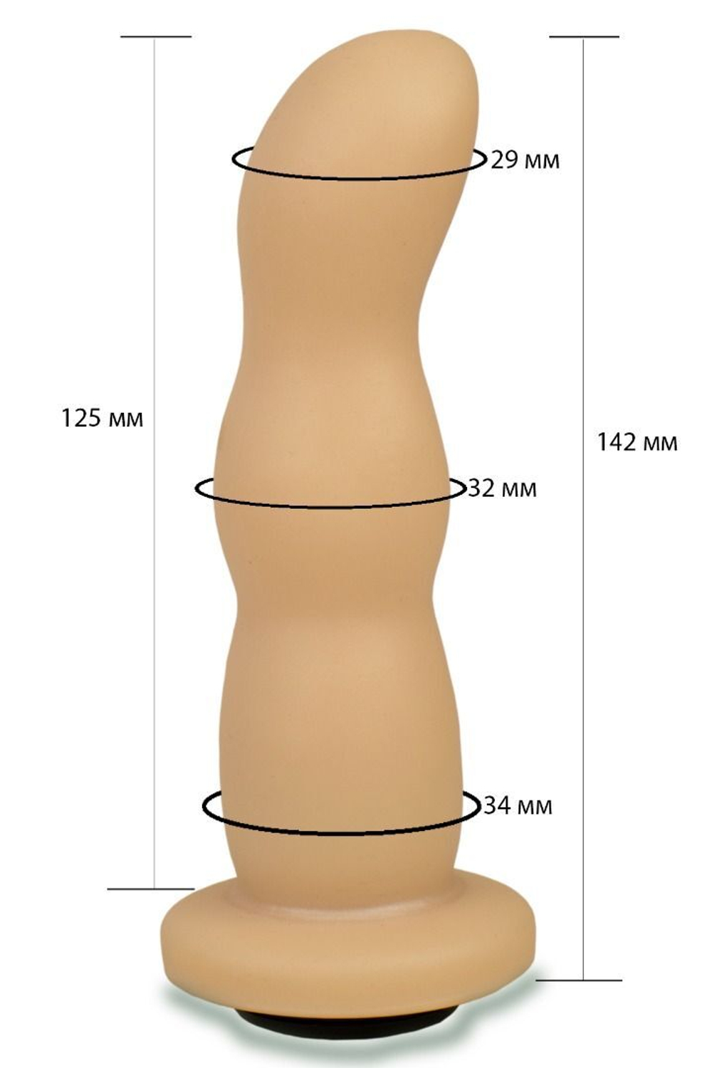 Телесная рельефная насадка Harness - 14,2 см. (Цвет: телесный)