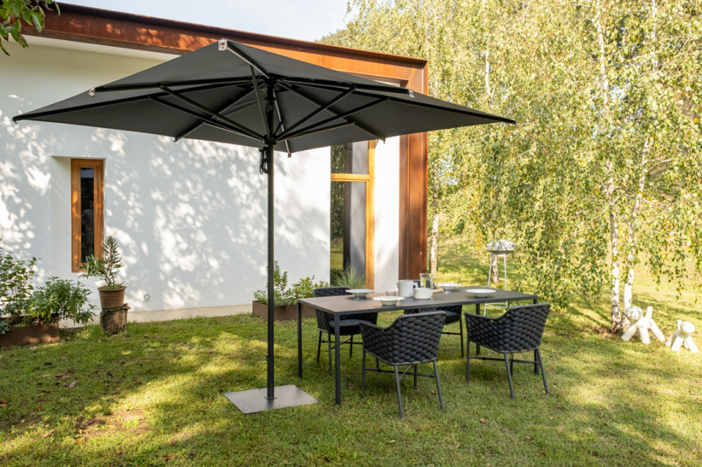 Зонт профессиональный 3х4 м Scolaro Napoli Standard, антрацит