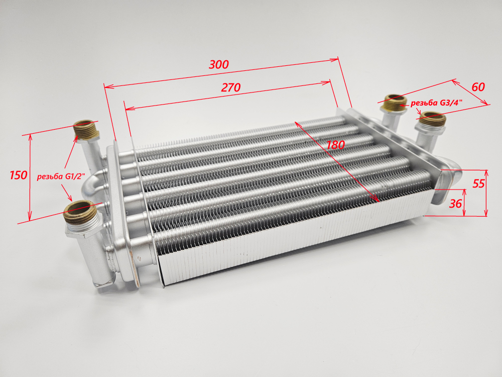 Теплообменник битермический для BIASI Boiler Sky 24 (арт. BI1472104)