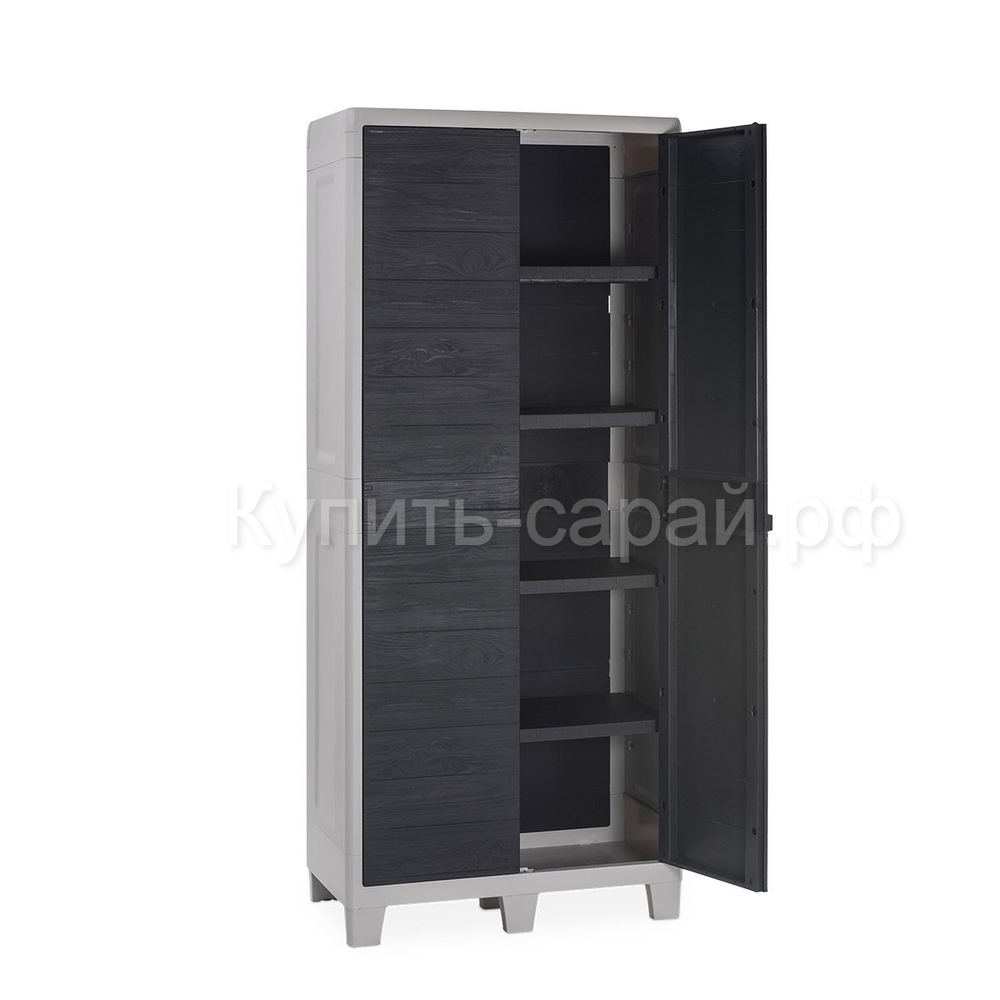 Уличный пластиковый шкаф Toomax Woody's XL Shelves