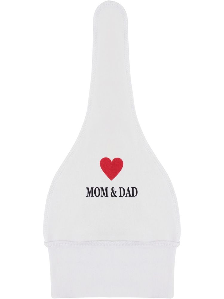 Шапочка с принтом "I Love Mom and Dad"