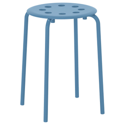 IKEA MARIUS  (ИКЕА МАРИУС)  -  Табурет - синий 45 см