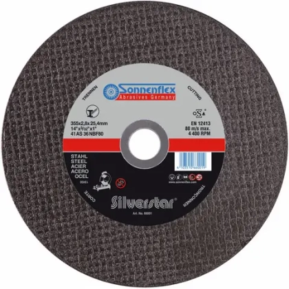 Отрезной диск Silverstar 355x2,8x25,4 AS36 NBF F41 Sonnenflex 66001