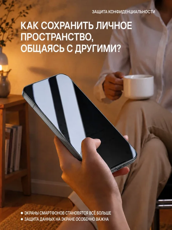 Защитное безрамочное стекло антишпион для Xiaomi 17 Ultra / 17 Pro Max / 17 Max SmartDevil