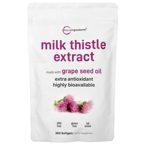 Micro Ingredients, экстракт расторопши, 360 капсул (100 мг в 1 капсуле)