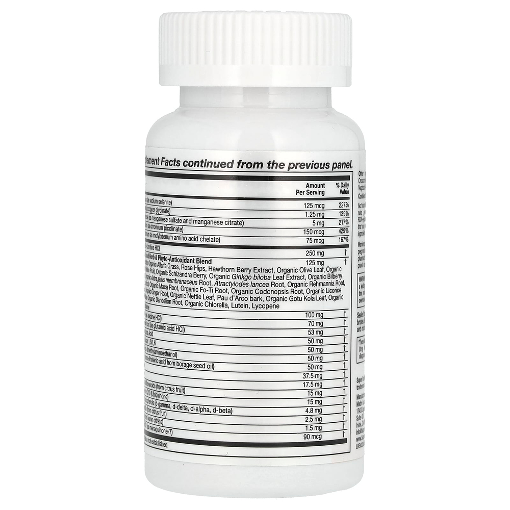 Super Nutrition, Super Immune, высокоэффективные мультивитамины с глутатионом, минералами и травами для укрепления иммунитета, 60 таблеток