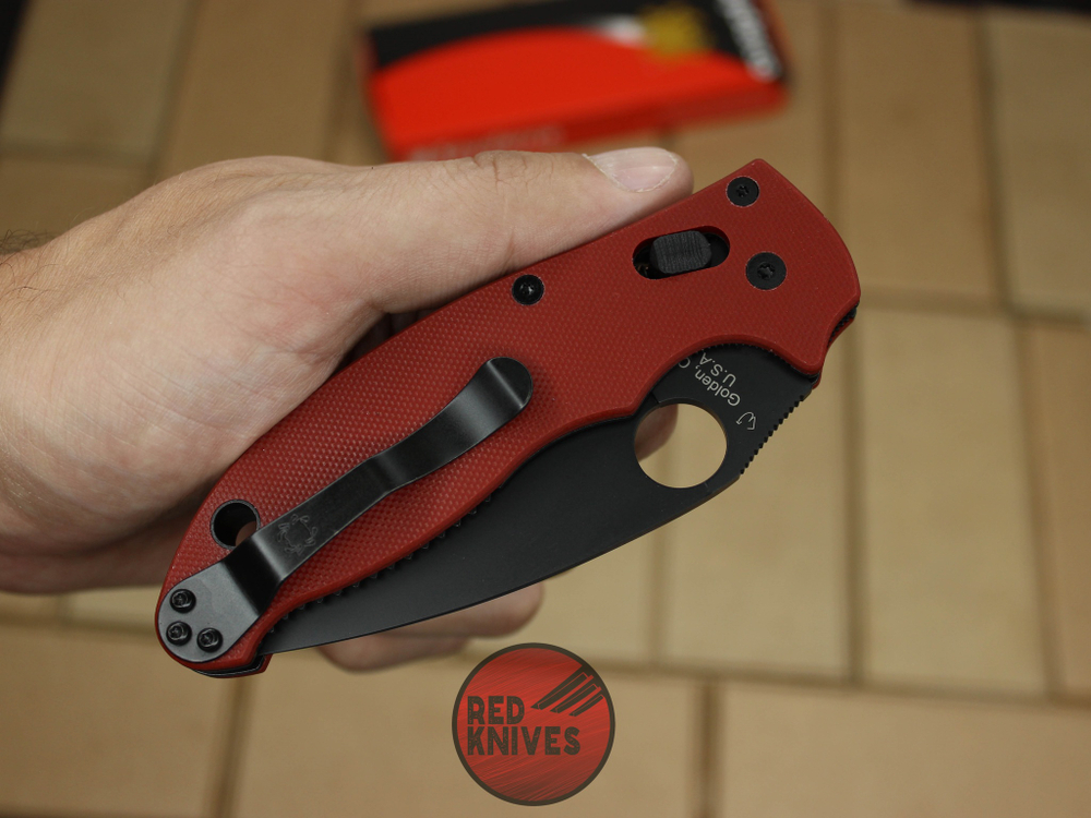 Нож Spyderco Manix 2 Бургунди BK C95GP2 BRGBK