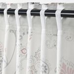 Комплект штор IKEA PUSSMUN (ПУССМУН), Белый с рисунком, 145х250 см, 2 шт