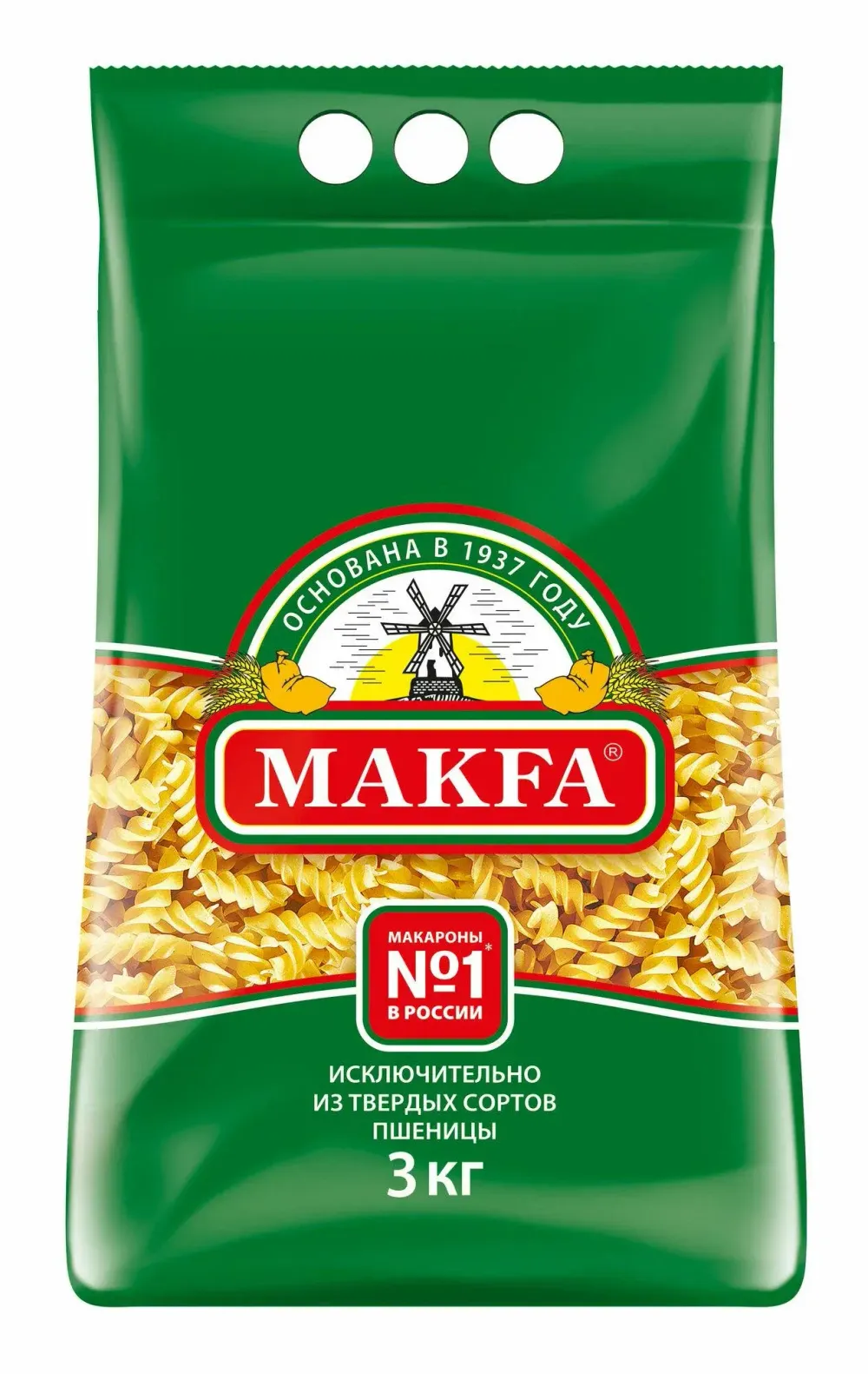 Макароны СПИРАЛИ группа А в/с 3кг