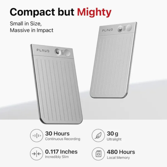 Диктофон Plaud Note с искусственным интеллектом ChatGPT, 64Gb, бронзовый