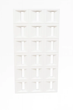 ЗД Двухсторонняя полиуретановая панель, прямоугольник, Белый / PU Block Panel Double Pieces, HL 011 (под покраску), 1200х600 мм