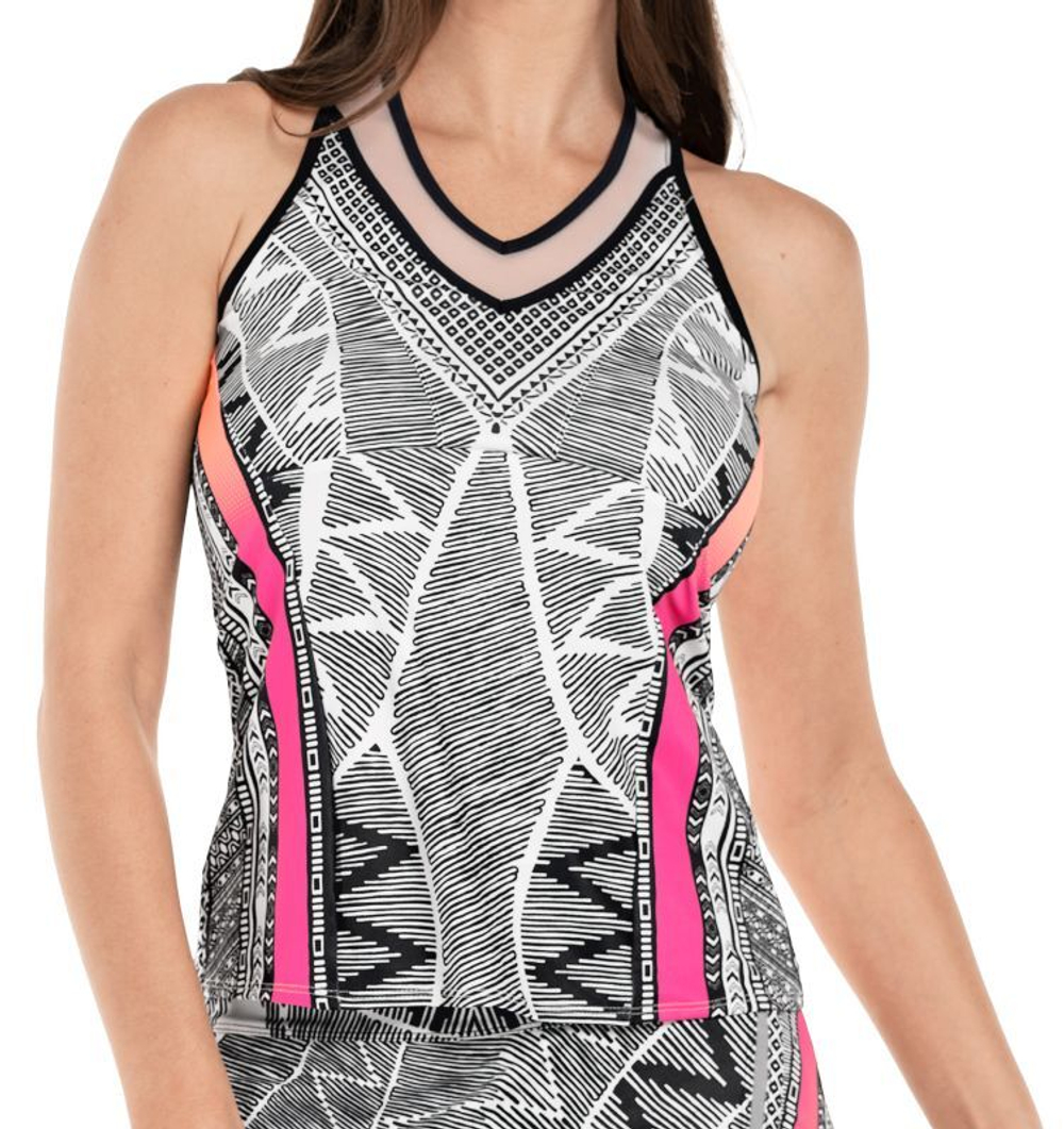 Женский топ теннисный Lucky in Love Santa FE Glow Tank - midnight