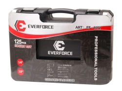 Набор инструментов 125 пр, 1/2'',1/4''(6гр) EVERFORCE EF-1072