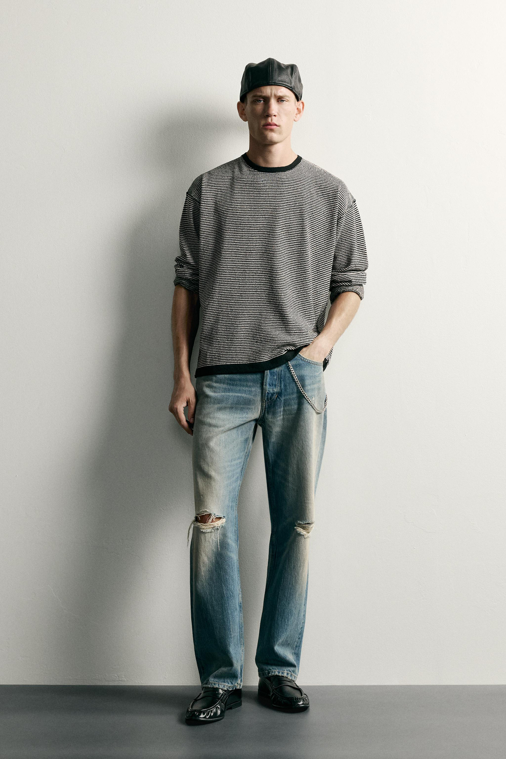 СВИТЕР В КОНТРАСТНУЮ ПОЛОСКУ — ZARA