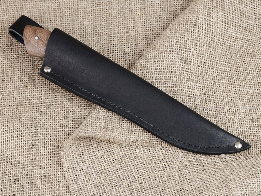 Рыбацкий нож "Акула", цельнометаллический, сталь 65Х13, рукоять орех