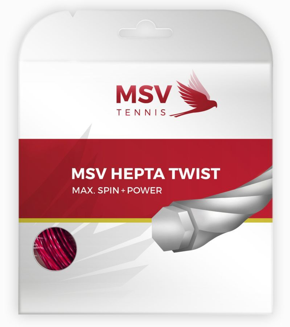 Теннисные струны MSV Hepta Twist (12 m) - красный