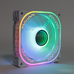 Комплект из 3 вентиляторов ТЕСЛА (TESLA) RGB120-XW3, 120мм, Molex, белый/RGB, 1200rpm, 38CFM, 21дБ, антивибропрокладки, бесконечное зеркало, изменение скорости анимации подсветки (TSL-120-XW3)