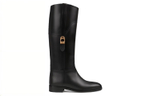 GUCCI Leather Knee high Boots Women"s Black