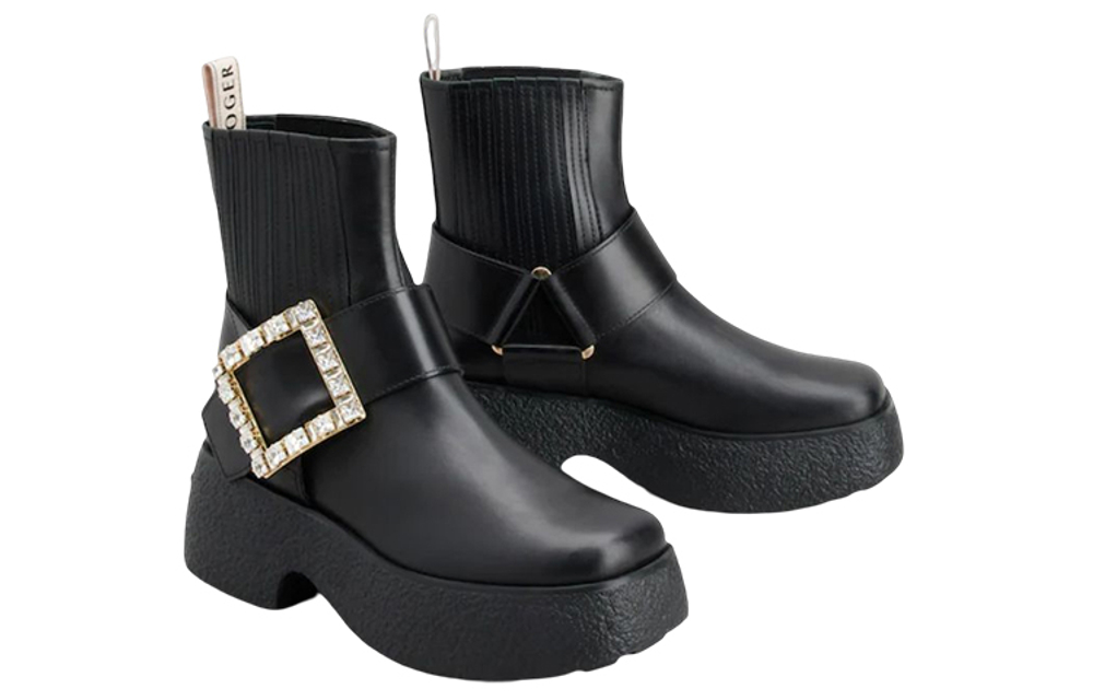 Roger Vivier Leather Ankle Boots Women"s Black