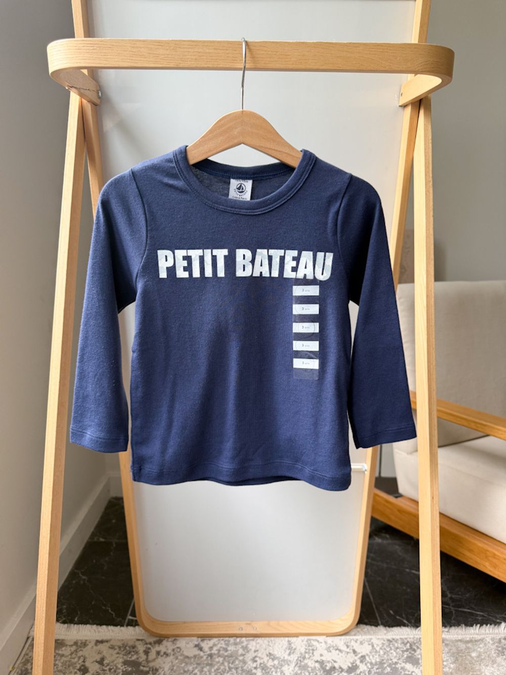 Хлопковый лонгслив Petit Bateau, 98