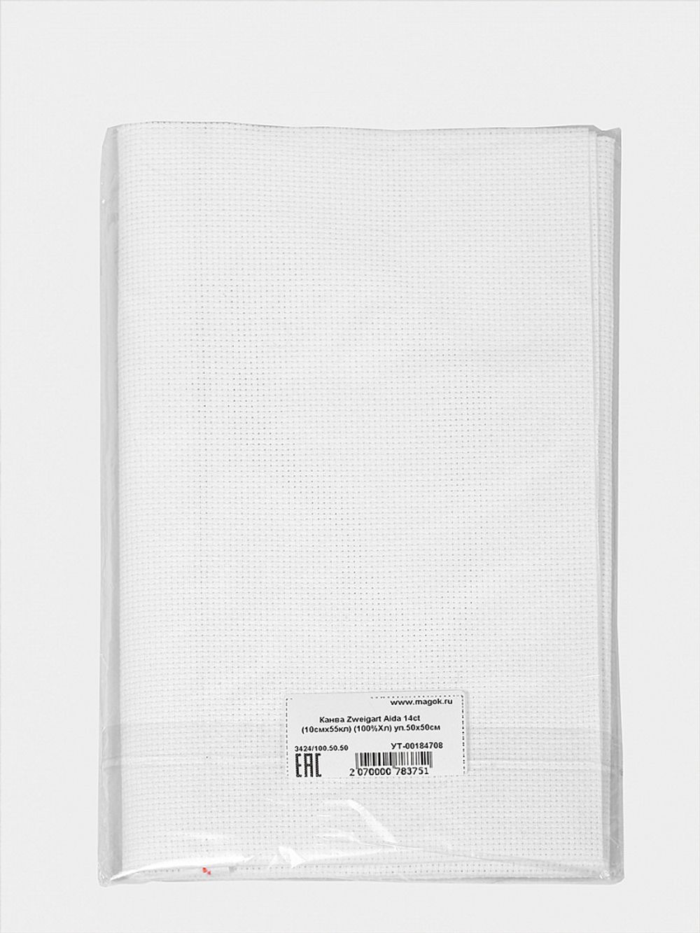Канва Zweigart Aida 14 ct, (10 см х 55 кл), 50х50 см