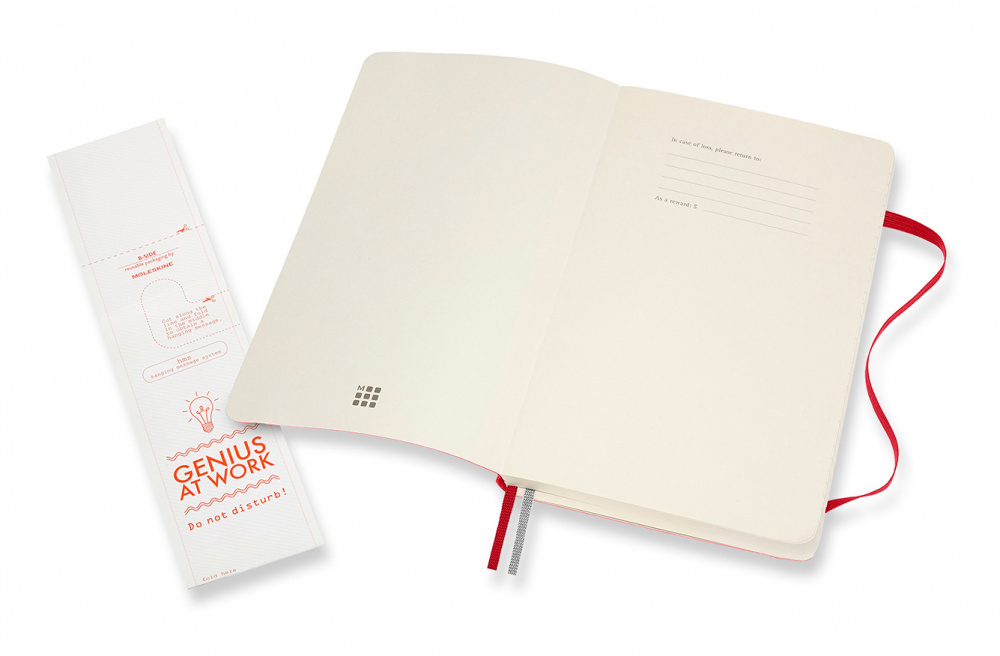Блокнот Moleskine Classic Soft Expended QP618EXPF2 Large 130х210мм 400стр. нелинованный мягкая обложка красный