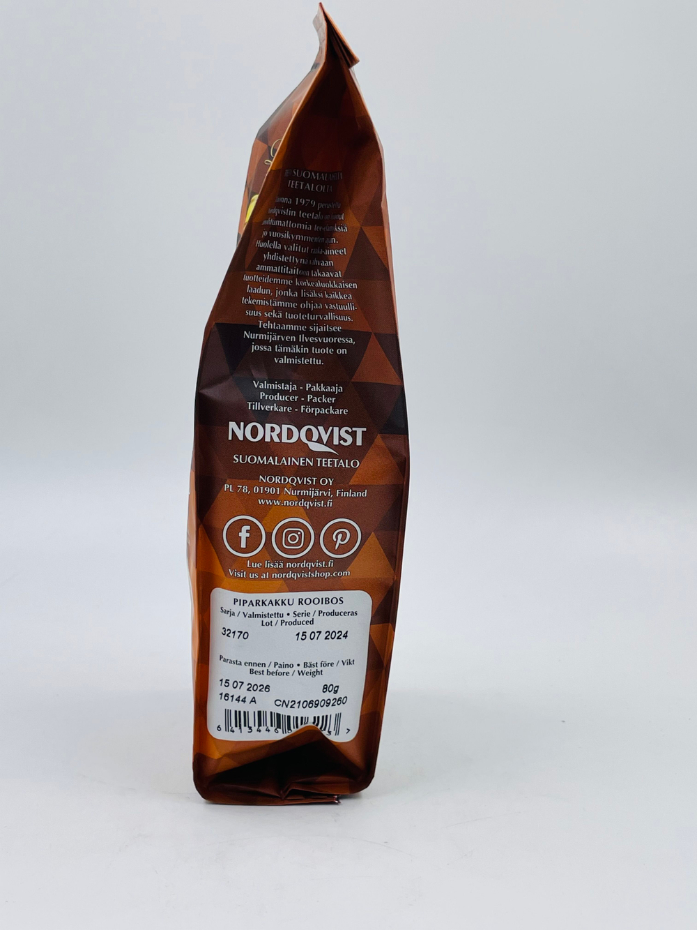 Чай Nordqvist Piparkakku Rooibos ройбуш с добавками 80 г (из Финляндии)