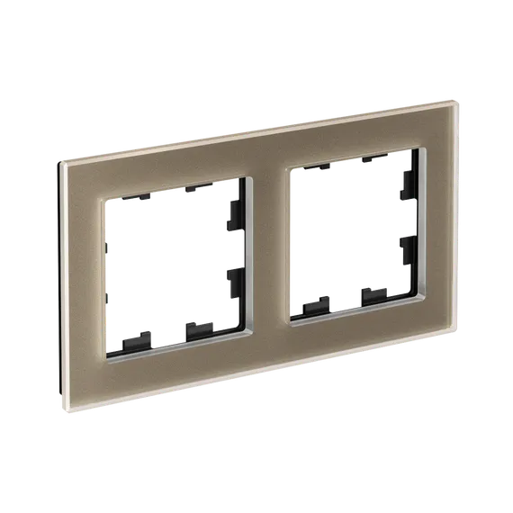 Рамка стеклянная на 2 поста Systeme Electric AtlasDesign Nature Шампань ATN320502