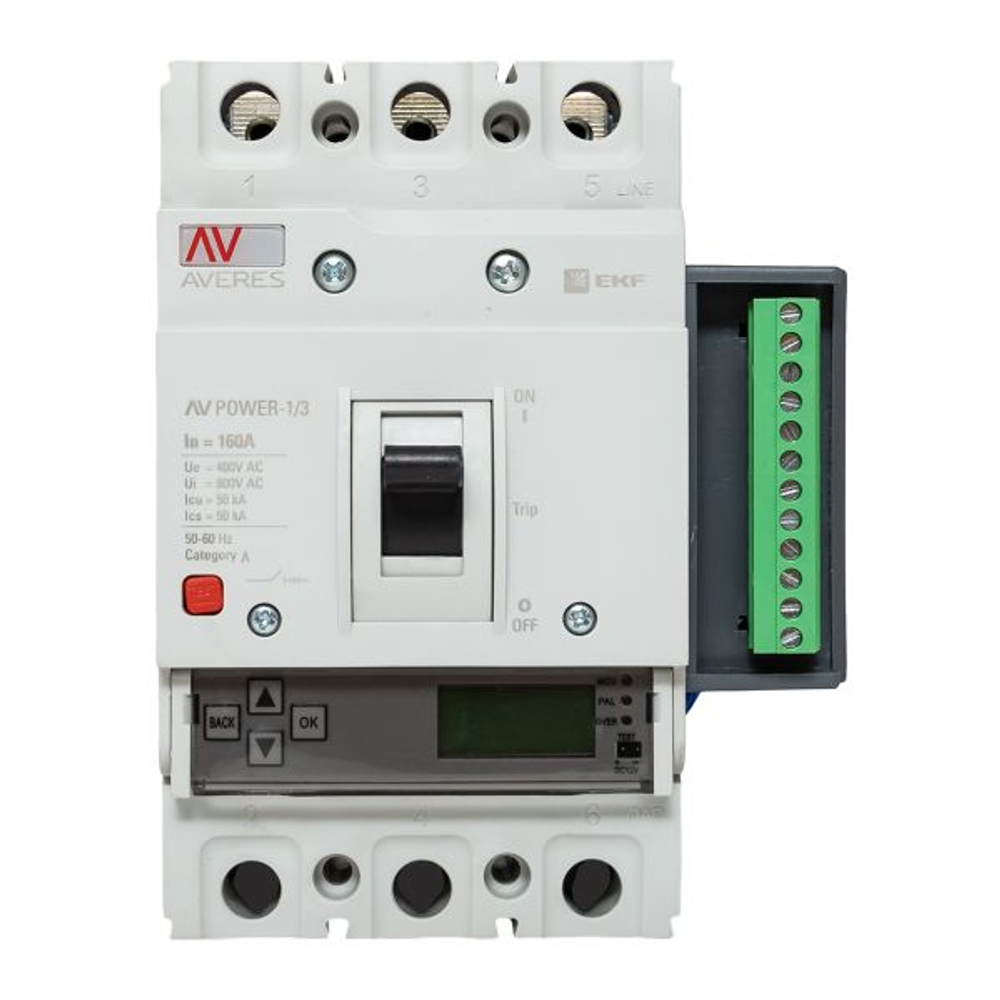 Автоматический выключатель AV POWER-1/3 160А 50kA ETU6.2 EKF AVERES