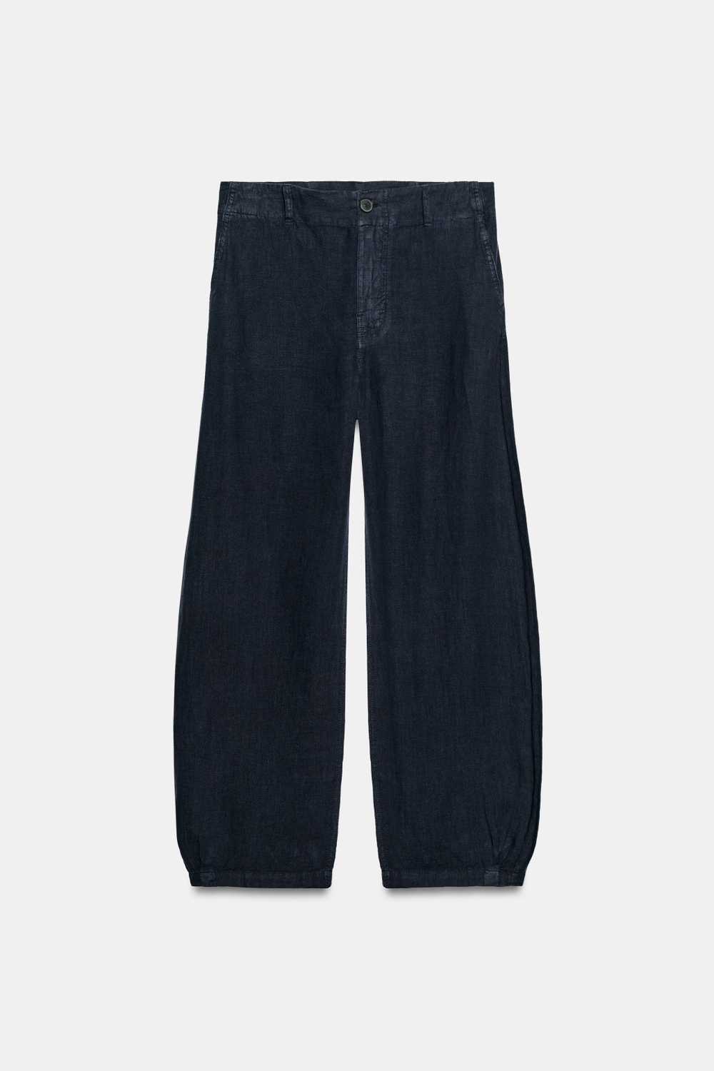 БРЮКИ-БАРРЕЛЬ ИЗ 100% ЛЬНА — ZW COLLECTION — ZARA