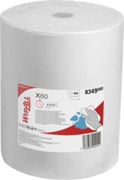 Протирочный рулон Kimberly-Clark WypAll X60 General Clean Белый, 1 рулон 900 листов, рулон 9349