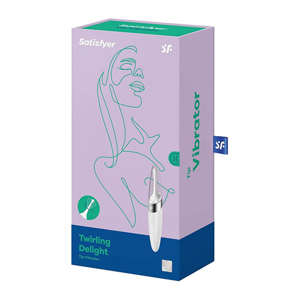 Белый точечный стимулятор 16,5см Satisfyer Twirling Delight