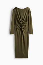 Платье с перекрутом — длинная модель - H&M
