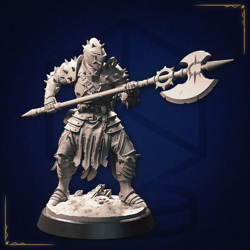 Человек Воин Паладин Варвар Файтер Рыцарь миниатюра для dnd, днд, pathfinder, фентези, Настольная игра, НРИ, Варгейм, РПГ