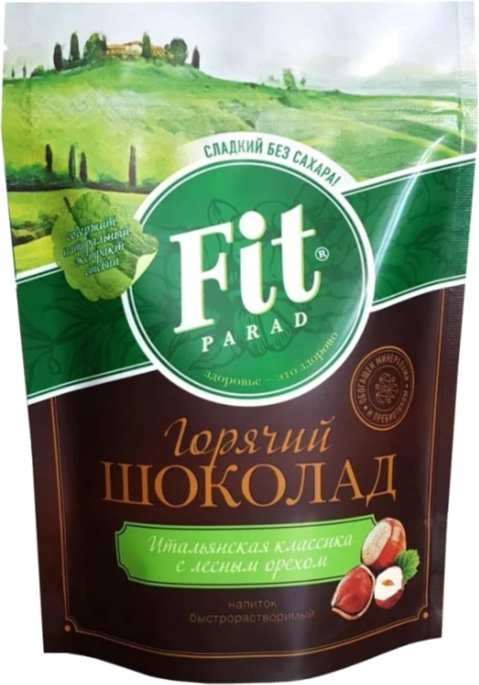 Fit Parad Горячий шоколад со вкусом лесных орехов, 200 г