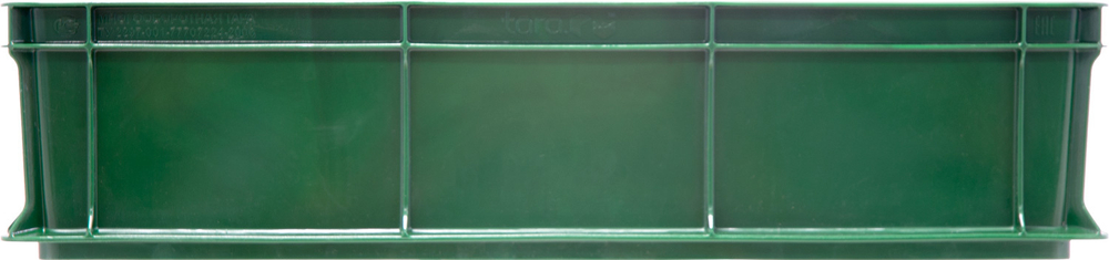 Ящик сплошной 600×400×140 мм, объем 27 л., арт.: 705.03.01 м, зелёный, код: 16405