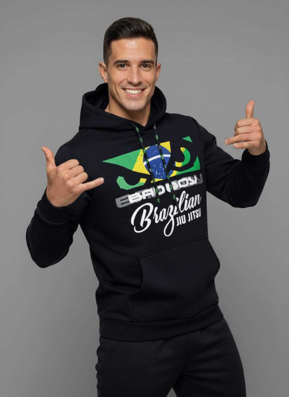 Толстовка Bad Boy World BJJ  черная демисезон