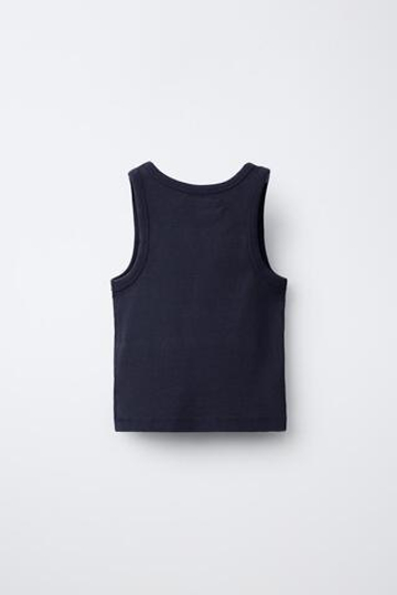 ZARA ТОП В РУБЧИК, МОРСКОЙ СИНИЙ