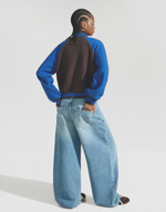 Женские джинсы barrel из фактурной ткани - BERSHKA