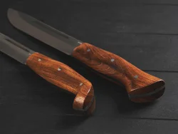 Спарка цельнометаллических финских ножей, сталь Х12МФ, рукоять ятоба