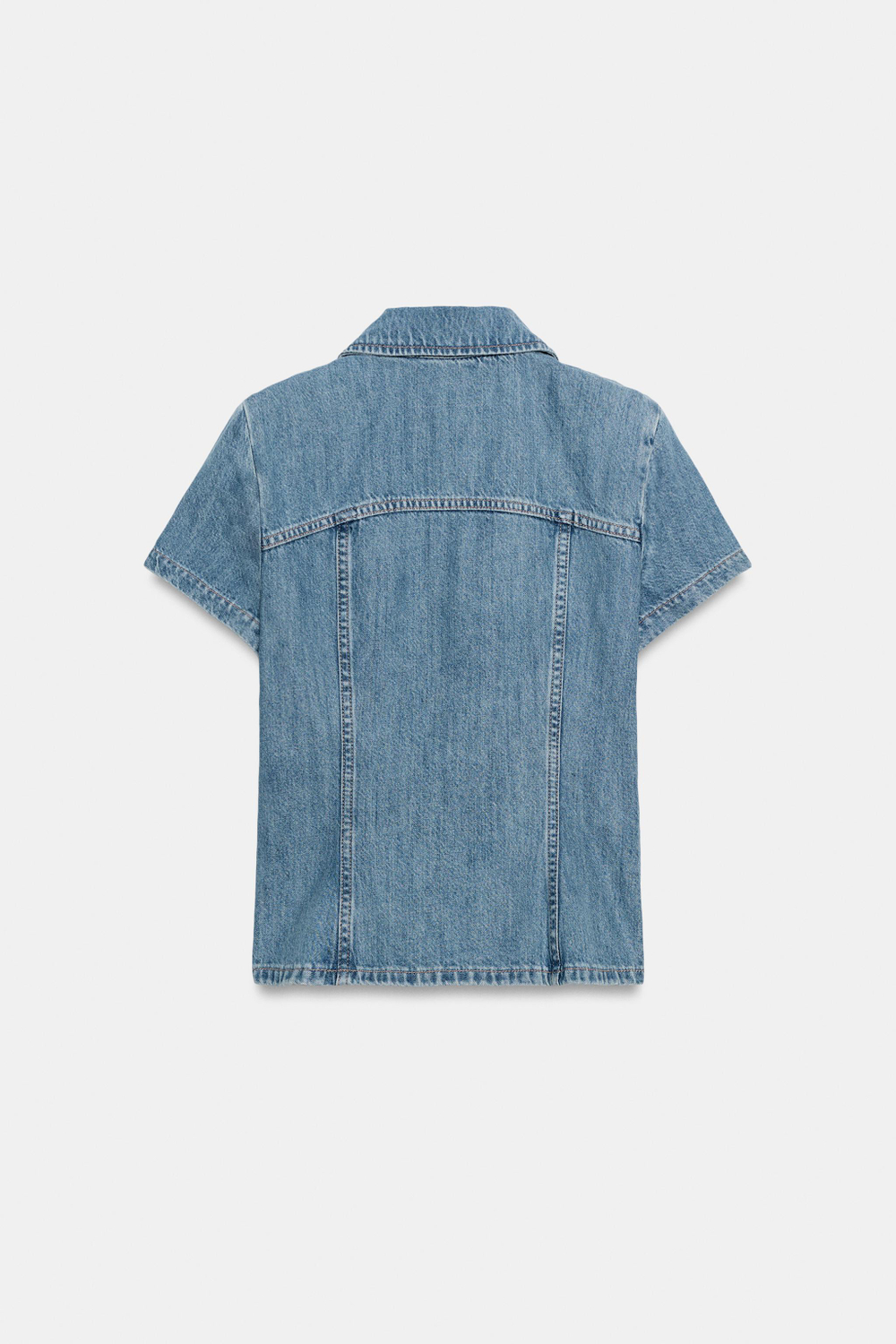 ДЖИНСОВАЯ РУБАШКА TRF НА МОЛНИИ — ZARA