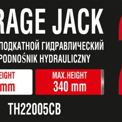 Домкрат подкатной гидравлический 2 т с вращающейся ручкой (h min 140мм, h max 340мм) RockForce##Rock FORCE RF-TH22005CB