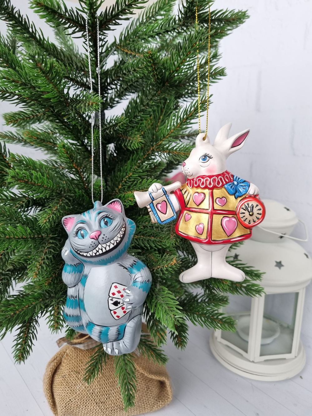 Набор игрушек чеширский кот и кролик из Алисы