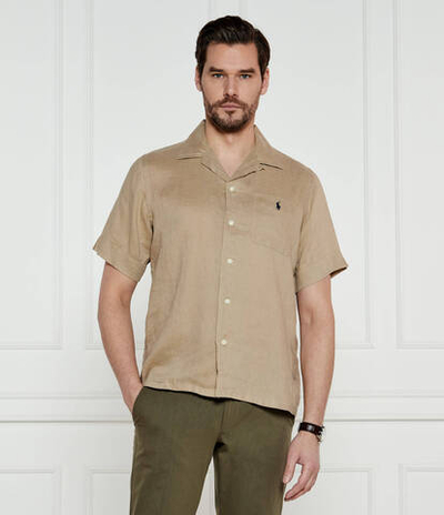 Льняная рубашка POLO RALPH LAUREN - бежевый(710966421)